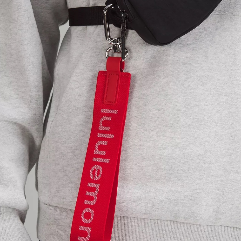 Lululemon Never Lost Keychain- Lulu Red/White